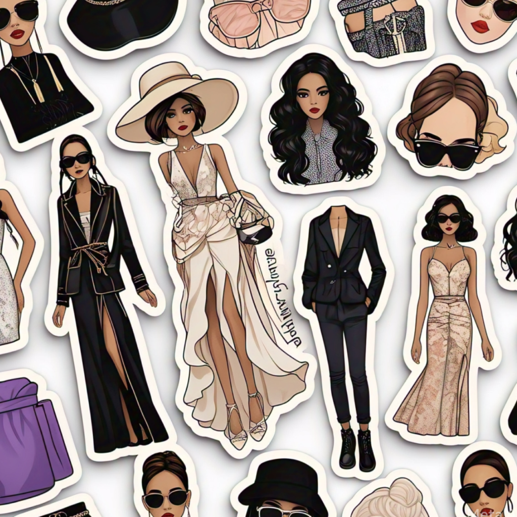 Popular Themes in Fashionista Stickers